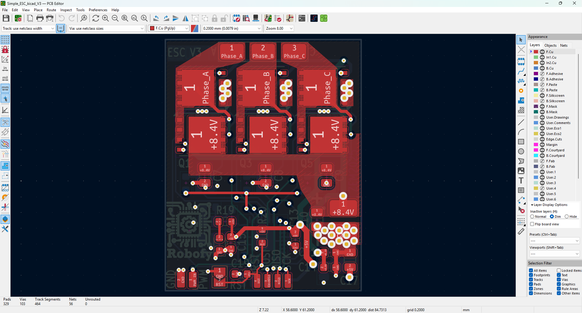 Back-EMF Motor Driver Layer F.Cu