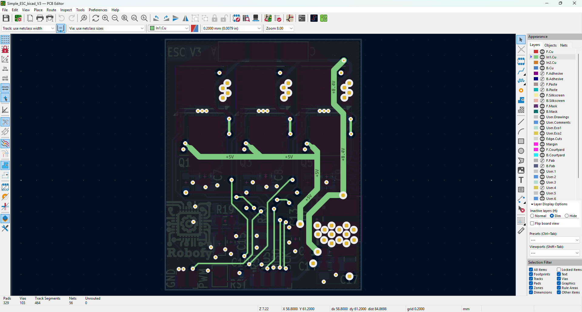 Back-EMF Motor Driver Layer In1.Cu