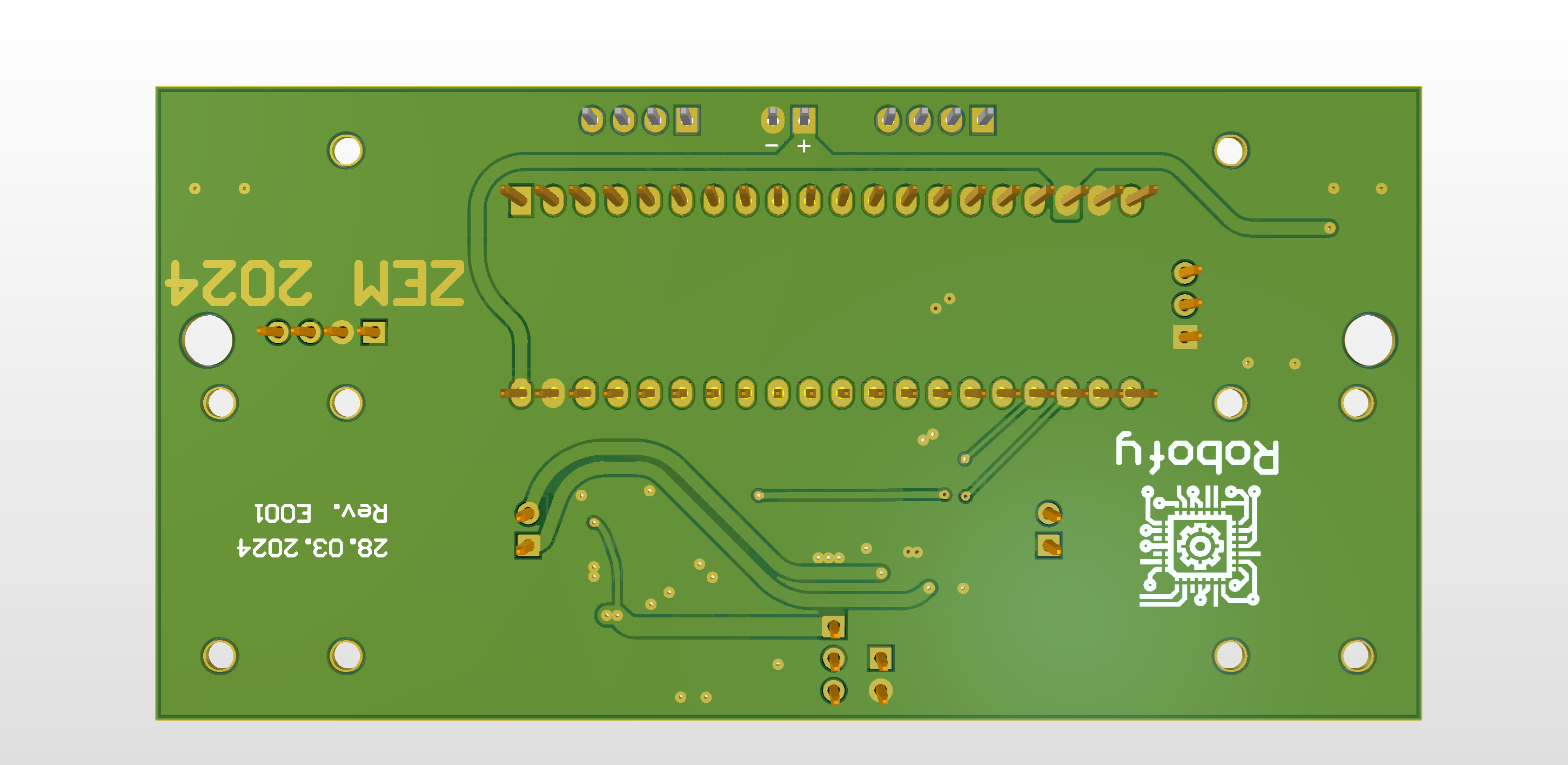 Main PCB line follower back