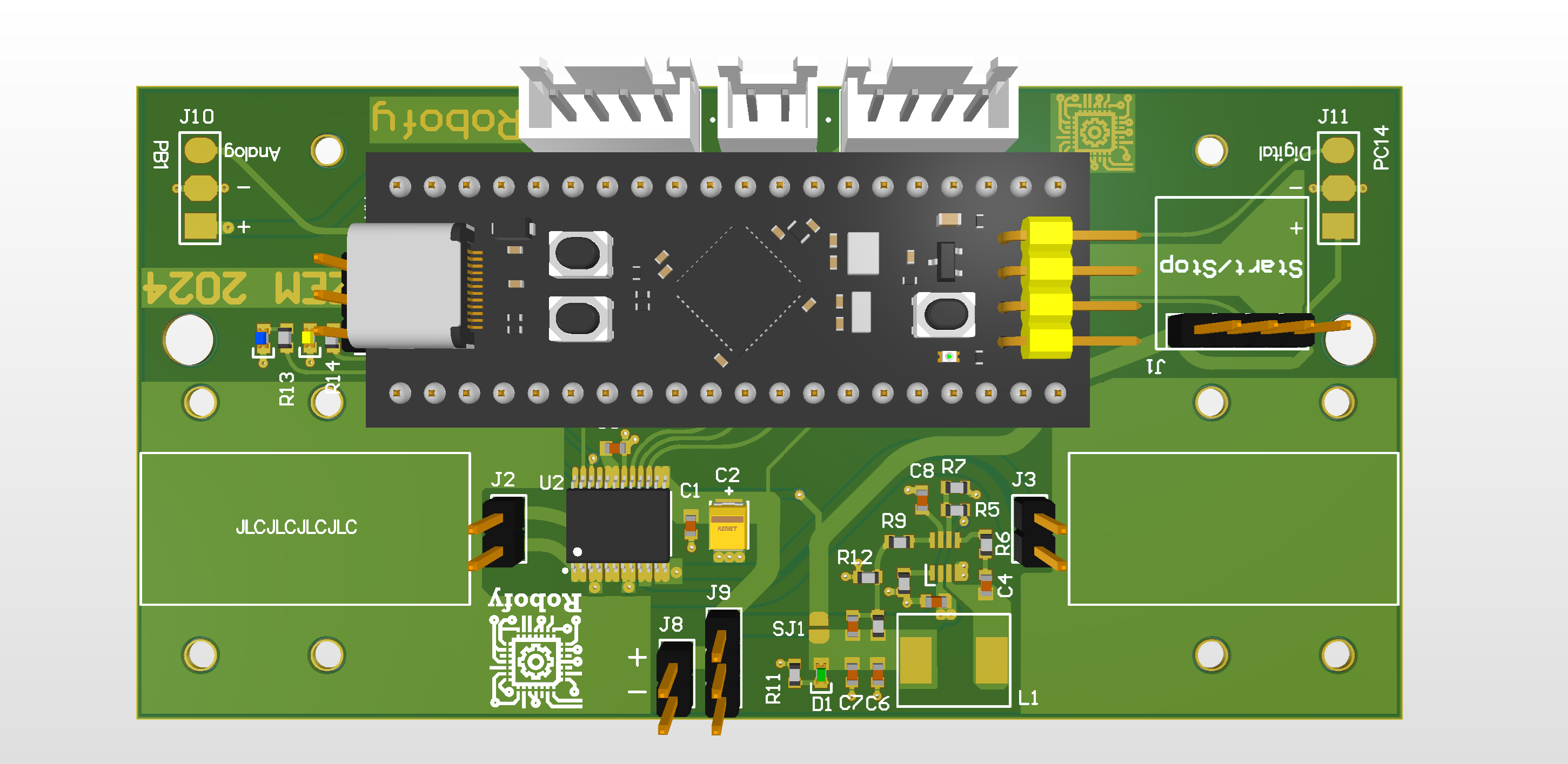 Main PCB line follower front