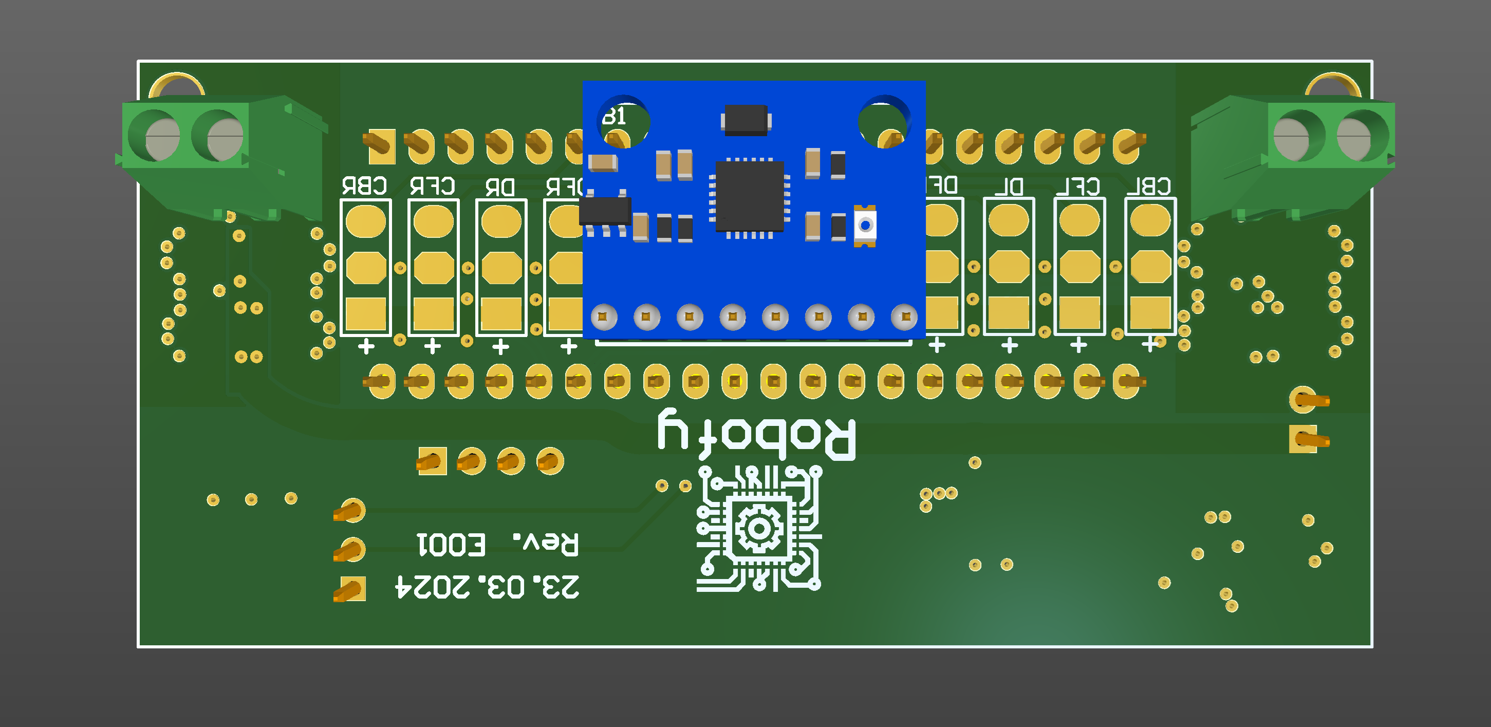 Mini Sumo PCB back view